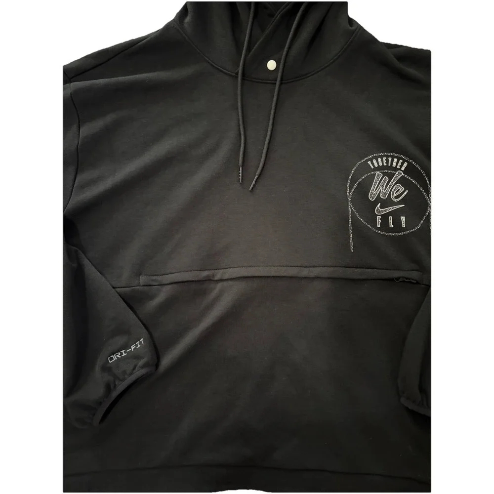 Nike Womens XXL Dri-FIT Black Oversized Hoodie Together‎ We Fly Pullover